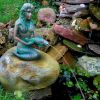 Figura wodna Syrenka z Rybą wys. 37 cm szer. 19 cm